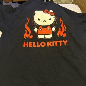 Sanrio Black and Red Hello Kitty Short Sleeve Tee